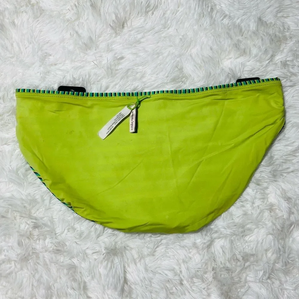 Nanette Lepore‎ Striped Green Hipster Bikini Bottom XS